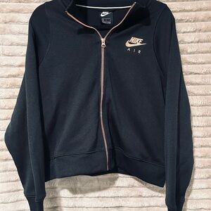 Nike Women's Black and Gold Varsity Jacket